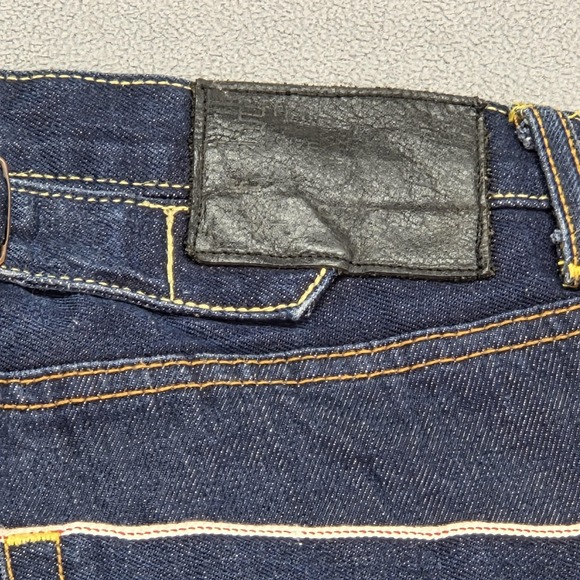 Flat Head Jeans Mens Fits 28x31 Blue Selvedge Slim Straight Buckile Back Denim - Picture 3 of 14